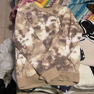 Tan and cream pullover